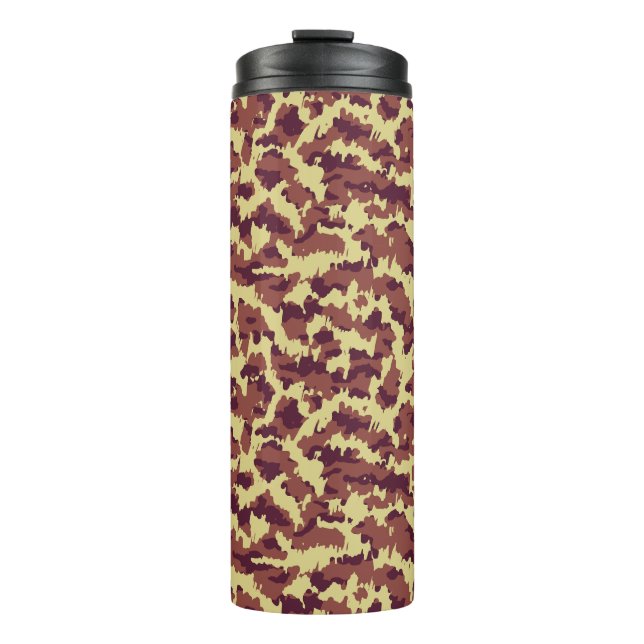 Garrafa Térmica Vívido rabo de camo Retro Preto e Vermelho sem cos (Frente)