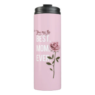 Garrafa Térmica Você é a melhor mãe rosa rosa-rosa Dia de as mães