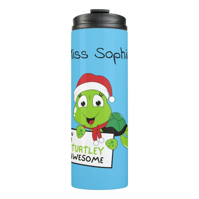 Garrafa Térmica Você É Turtley Incrivelmente Engraçado Turtle Puns (Frente)
