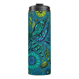 Garrafa Térmica Voe, voe libélula em azul