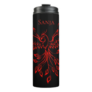 Garrafa Térmica Vôo vermelho de um Phoenix personalizado