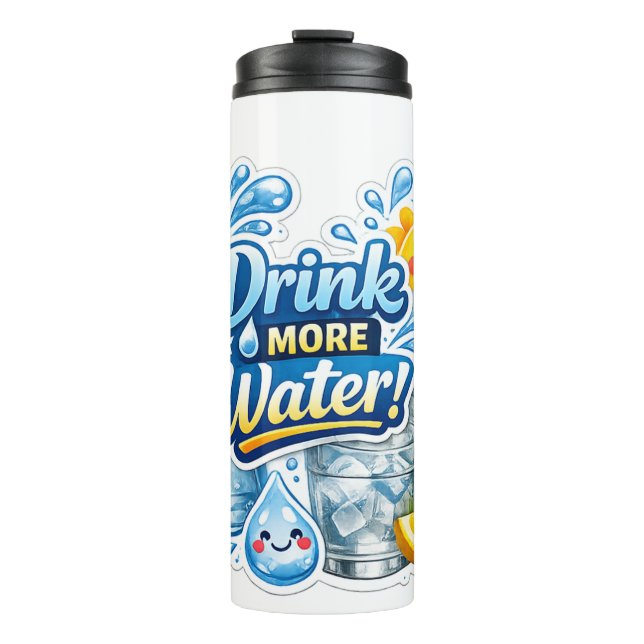 Garrafa Térmica Water bottle drink more water (Frente)