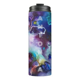 Garrafa Térmica Watercolor Rainbow Whimsical Personalizable Name