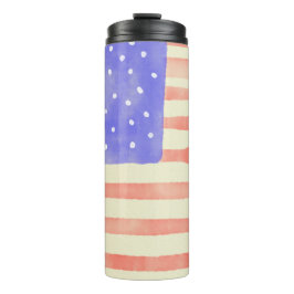 Garrafa Térmica Watercolor rustic bandeira americana