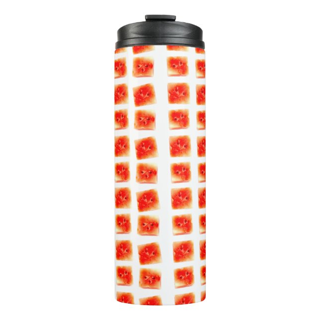 Garrafa Térmica Watermelon Slice Pattern – Seamless Summer Fruit o (Frente)