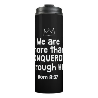 GARRAFA TÉRMICA  WE ARE MORE THAN CONQUERORS THROUGH HIM ROM 8 37
