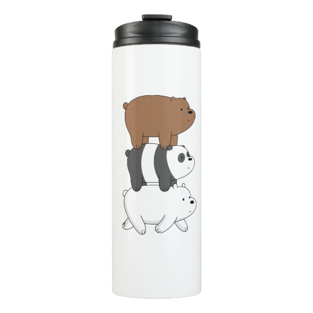 Garrafa Térmica We Bare Bears Stack Tumbler | Grizz panda&Ice Bear (Frente)