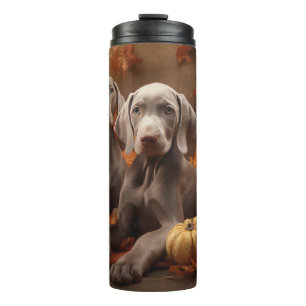 Garrafa Térmica Weimaraner Puppy Autumn Delight Pumpkin