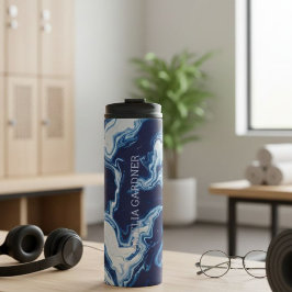 Garrafa Térmica Wellness Waters Thermos - Matte Night Blue Name