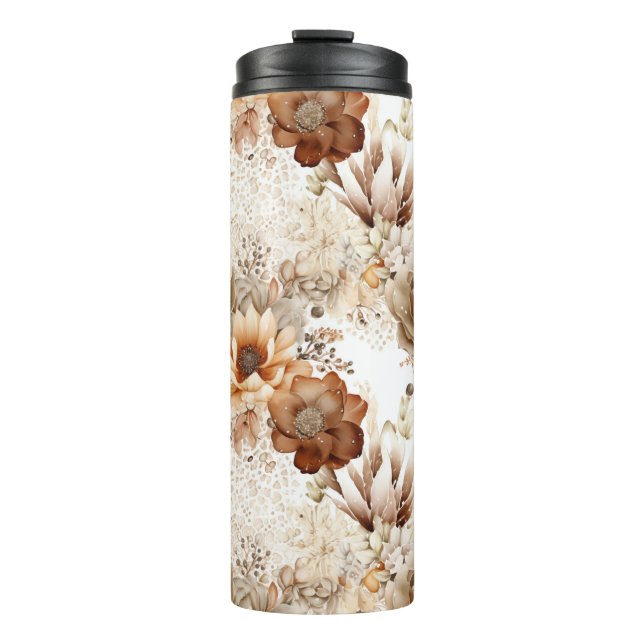 Garrafa Térmica Western Brown Cream Southwest Floral (Frente)