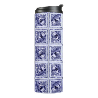 Garrafa Térmica Western Denim Blue Delft Tile - Thermal Tumbler