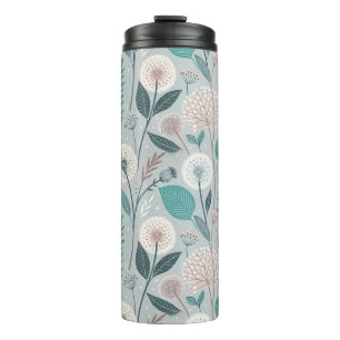 Garrafa Térmica Whimsical Dandelion & Floral Folk Art Seamless (2)