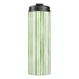 Garrafa Térmica White Green Stripes