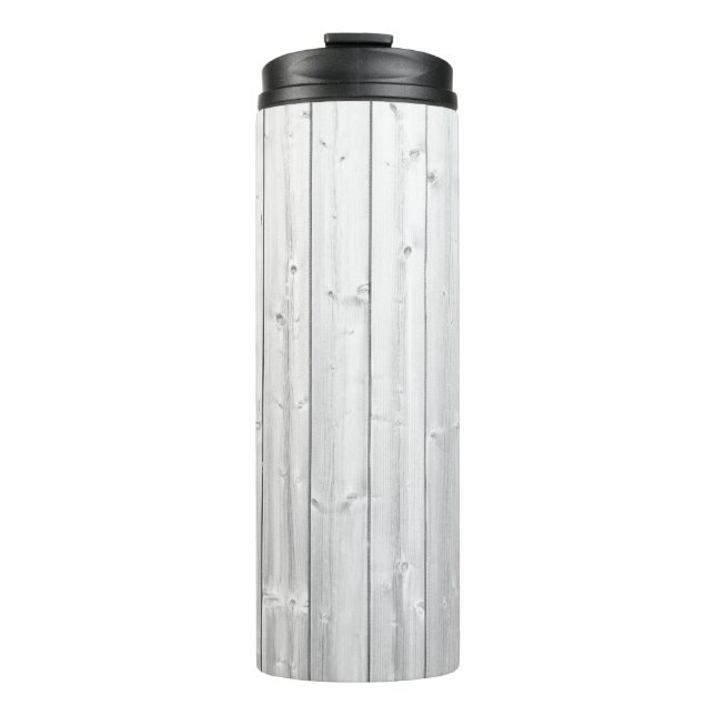 Garrafa Térmica White texture wood surface (Frente)