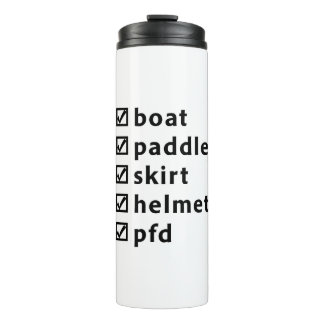 Garrafa Térmica Whitewater Kayaking Checklist Gift for Kayaker