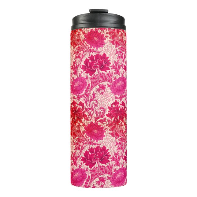 Garrafa Térmica William Morris Chrysanthemums, Fuchsia Pink (Frente)