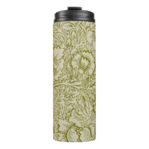 Garrafa Térmica William Morris Poppy Classic Floral Green