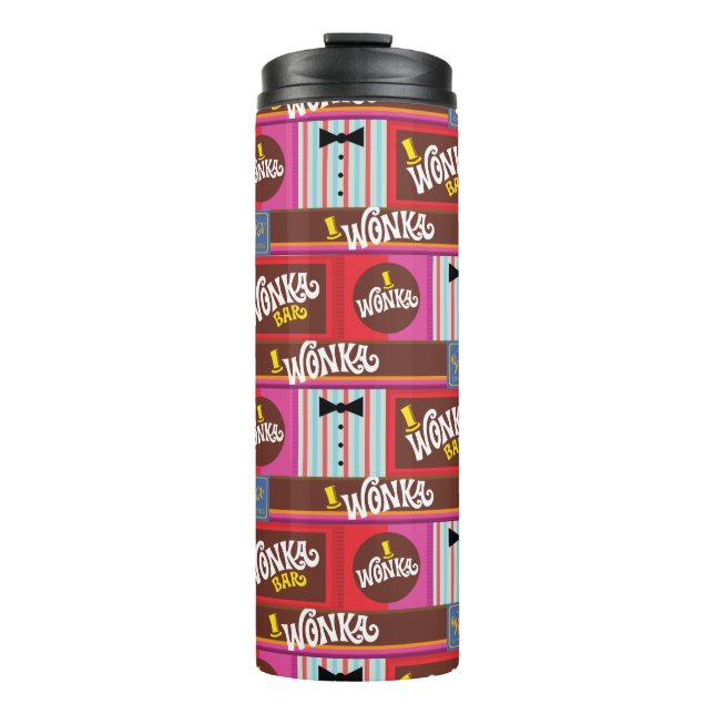 Garrafa Térmica Willy Wonka Candy Pattern (Frente)