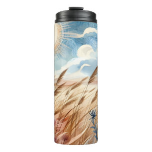 Garrafa Térmica Windy Day Rustic Boho Mountain Prairie