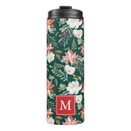 Garrafa Térmica Winter Floral | Monograma de férias