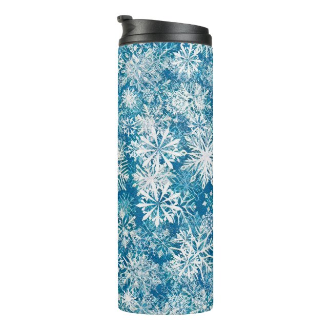 GARRAFA TÉRMICA  WINTER WHITE AND BLUE (Rotação à direita)