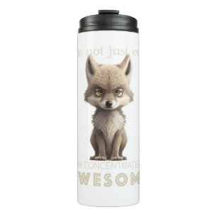 Garrafa Térmica Wolf Concentrado Incrível Bonito Adorável Engraçad