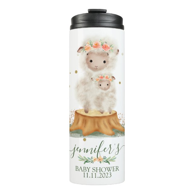 Garrafa Térmica Woodland Lamb Sheep Family Baby Girl (Frente)