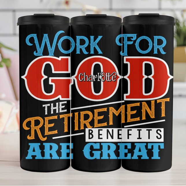 Garrafa Térmica Work For God Great Benefits (Criador carregado)