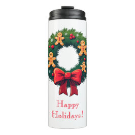 Garrafa Térmica Wreath with Gingerbread Men