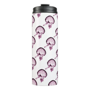 Garrafa Térmica X-Ray Vision Skull Brain Matéria - Rosa
