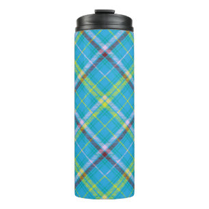 Garrafa Térmica Xadrez Chevron Colorida Tartan texturizado SEM Véu