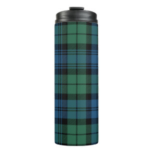Garrafa Térmica Xadrez Clã Campbell Green Blue Check Tartan