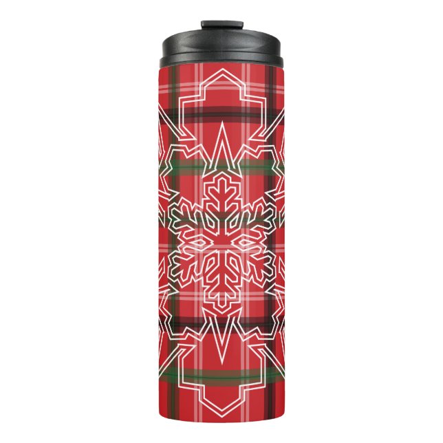 Garrafa Térmica Xadrez de Natal (Frente)