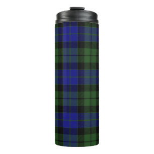 Garrafa Térmica Xadrez do Clã Tartan da Escócia MacKay Verde