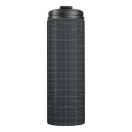 Garrafa Térmica Xadrez Heritage Executivo | Luxo Charcoal e Azul-M