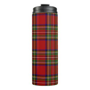 Garrafa Térmica Xadrez Real Stewart Tartan Padrão Escocês