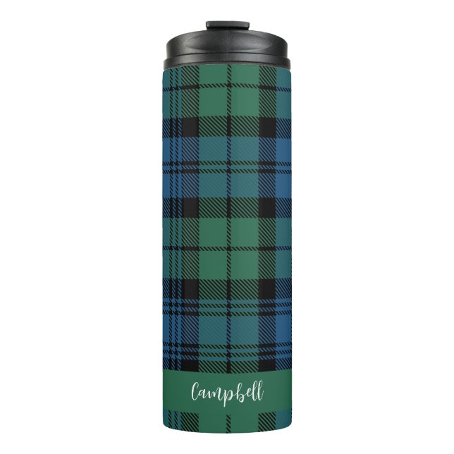 Garrafa Térmica Xadrez Rústico Personalizado Campbell Tartan (Frente)