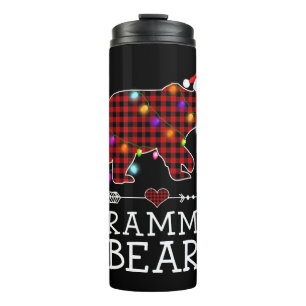 Garrafa Térmica Xadrez Vermelha do Pajama do Bear do Grammy