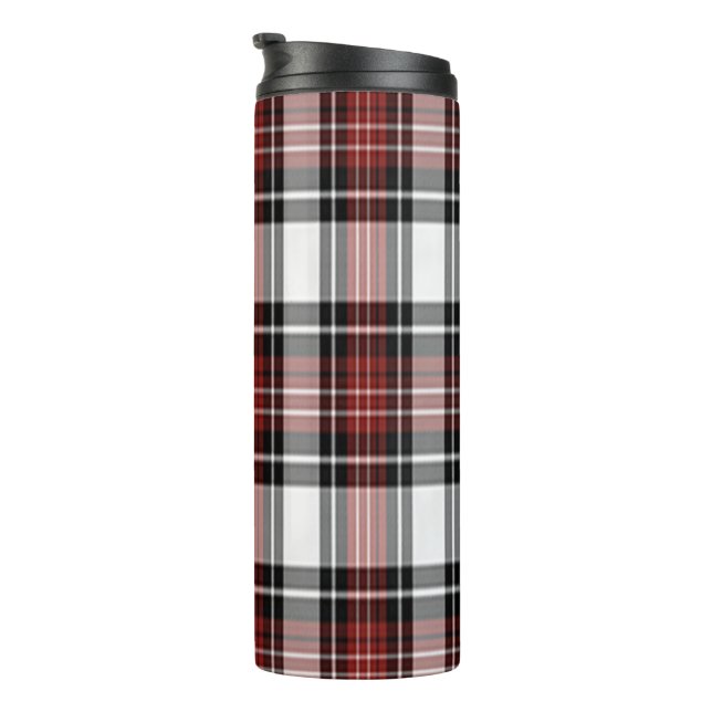 Garrafa Térmica Xadrez Vermelho e Preto (Rotação à direita)