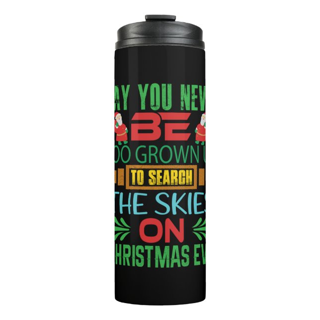 Garrafa Térmica Xmas Deu O Céu Na Véspera De Natal (Frente)