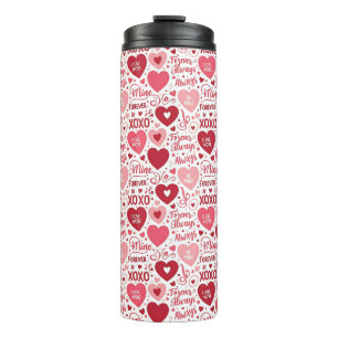 Garrafa Térmica XOXO & Sempre Minha Rosa & Vermelho