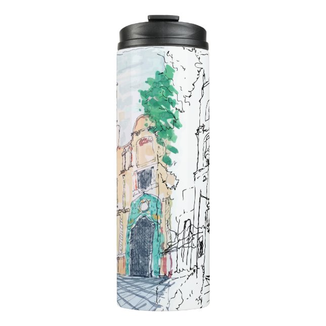 Garrafa Térmica Yellow Church (Frente)