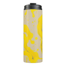 Garrafa Térmica Yellow Organic Abstract