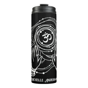 Garrafa Térmica Yoga Chakra Crown Mantra Thermal Tumbler