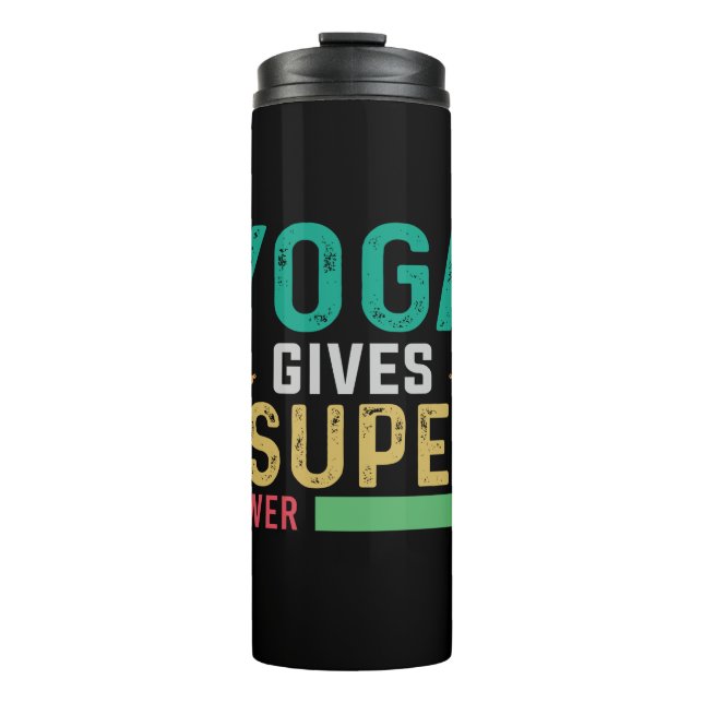 Garrafa Térmica Yoga Lover | Yoga lhe dá super poder (Frente)