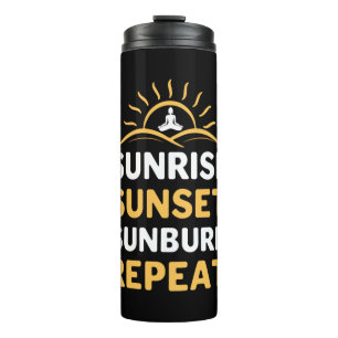 Garrafa Térmica Yoga Lover Yoga Sunrise Sunset Repetir