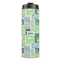 Yoga Pattern personalizado monograma tumbler