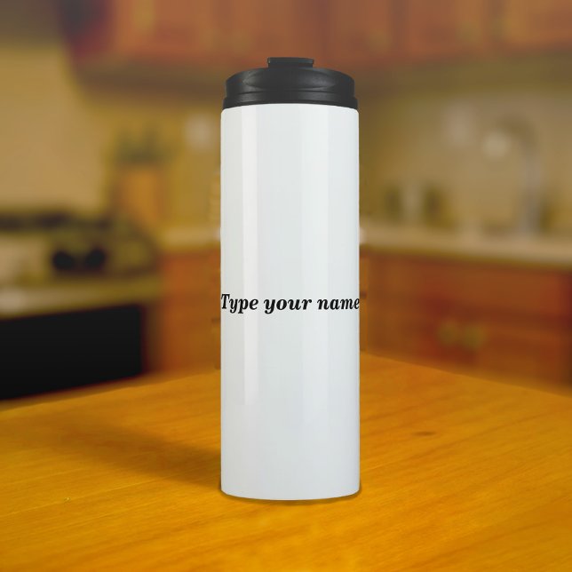 Garrafa Térmica Your Name on White Tumbler (White tumbler with your name)