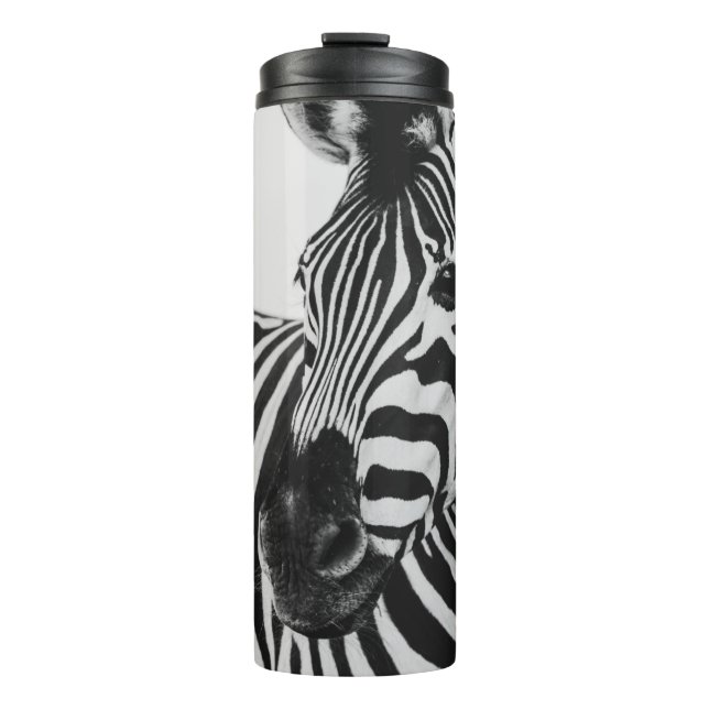 GARRAFA TÉRMICA  ZEBRA PRETA E BRANCA (Frente)