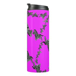 Garrafa Térmica Zebra roxa selvagem moderna